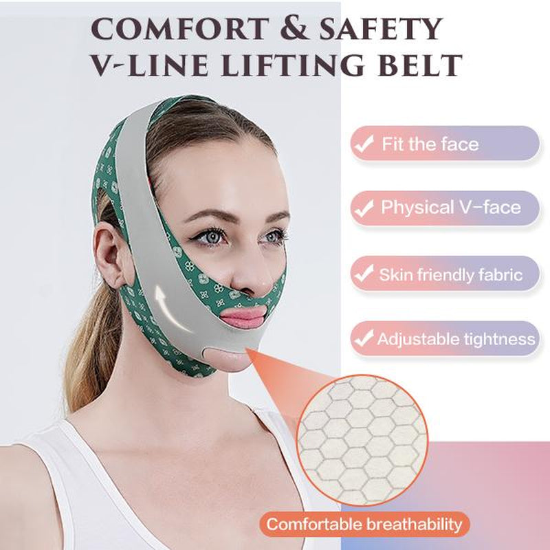 V-Line Lifting Mask Double Chin Reducer Reusable with High-Elastic Fit, for Skin Tightening, Firming Sagging Skin Relief and Slimming for Men and Women Facial Skincare