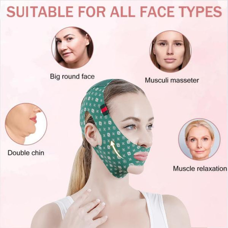 V-Line Lifting Mask Double Chin Reducer Reusable with High-Elastic Fit, for Skin Tightening, Firming Sagging Skin Relief and Slimming for Men and Women Facial Skincare