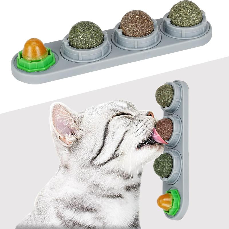 Catnip Ball for Cats, Extra Cat Energy Ball, Edible Toys, Lick Safe Healthy Kitten Chew & Teeth Cleaning Dental Toys