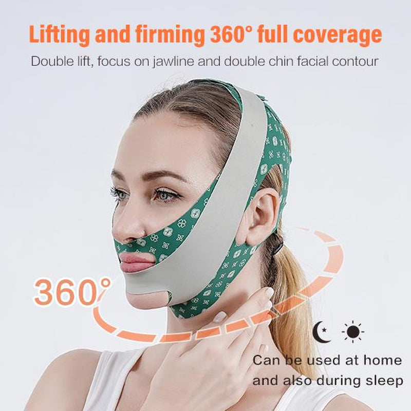 V-Line Lifting Mask Double Chin Reducer Reusable with High-Elastic Fit, for Skin Tightening, Firming Sagging Skin Relief and Slimming for Men and Women Facial Skincare